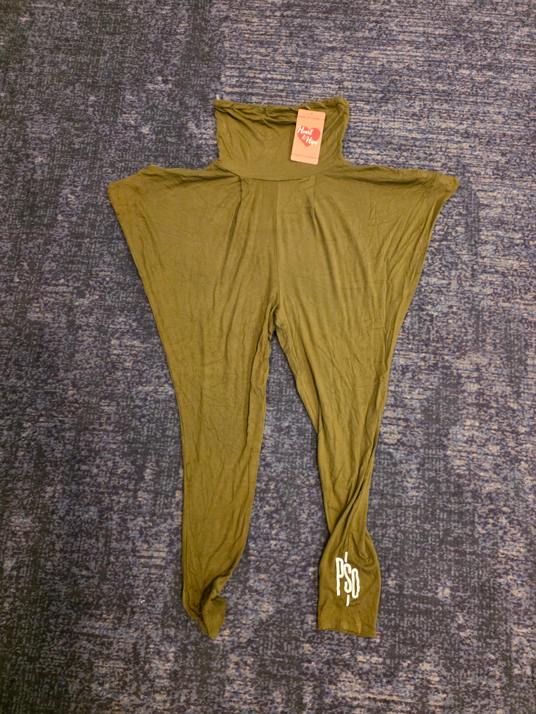 Stretchy Olive Harem Jumpsuit