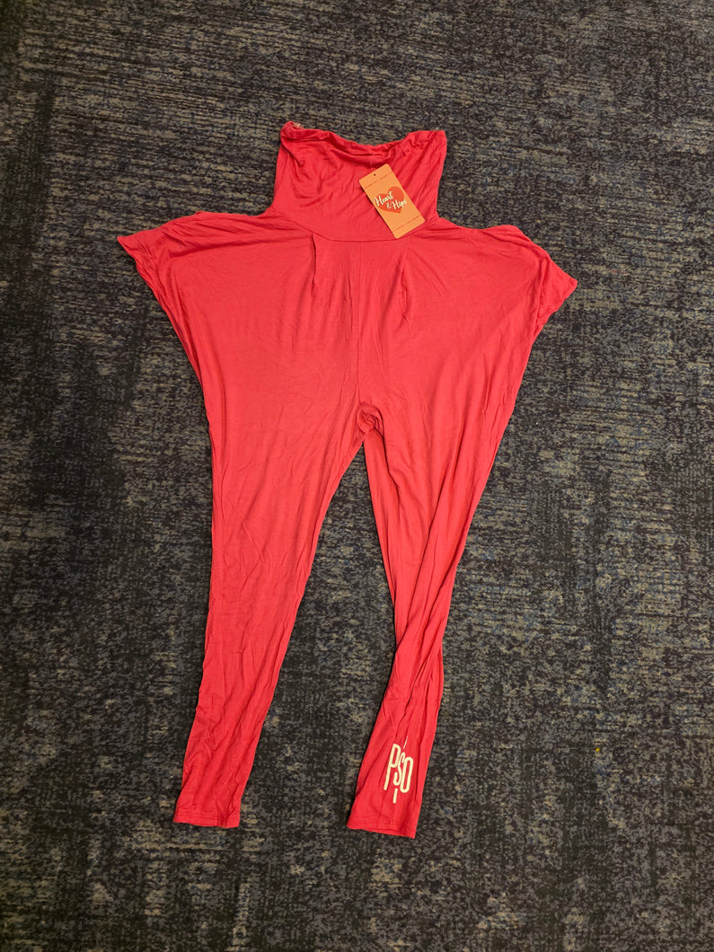 Stretchy Pink Harem Jumpsuit
